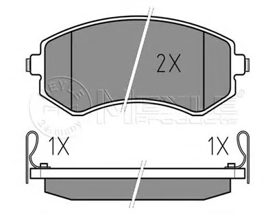 Комплект тормозных колодок, дисковый тормоз MEYLE купить