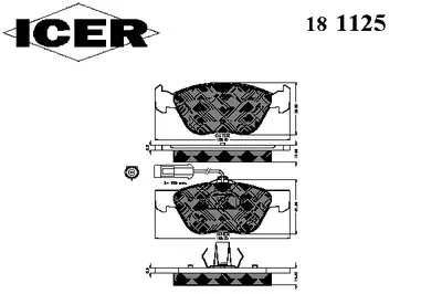 Комплект тормозных колодок, дисковый тормоз ICER купить