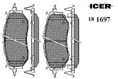 Комплект тормозных колодок, дисковый тормоз ICER купить