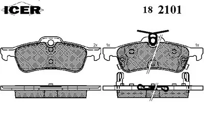 Комплект тормозных колодок, дисковый тормоз ICER купить