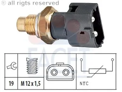 Датчик, температура охлаждающей жидкости; Датчик, температура охлаждающей жидкости; Датчик, температура охлаждающей жидкости FACET купить