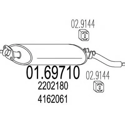 Глушитель выхлопных газов конечный MTS купить