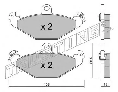Комплект тормозных колодок, дисковый тормоз TRUSTING купить