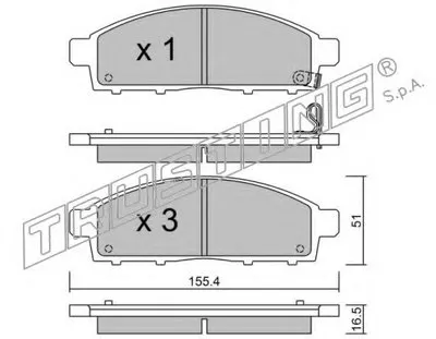 Комплект тормозных колодок, дисковый тормоз TRUSTING купить