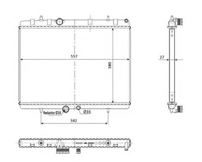 Радиатор, охлаждение двигателя NRF купить