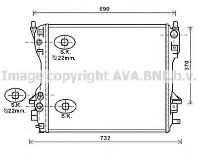 Радиатор, охлаждение двигателя AVA QUALITY COOLING купить