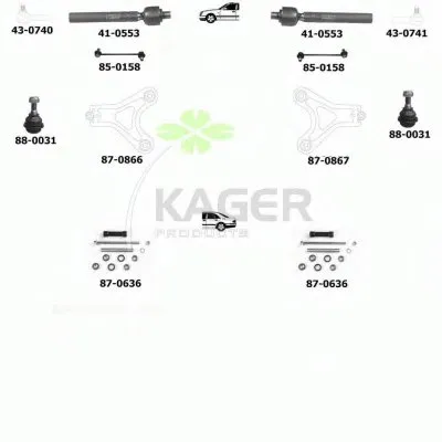 Подвеска колеса KAGER купить