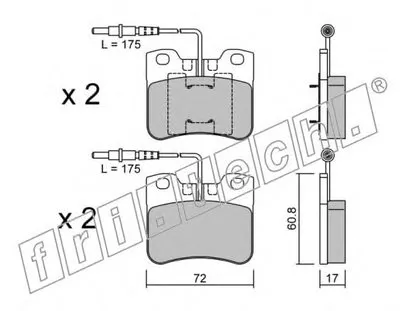Комплект тормозных колодок, дисковый тормоз fri.tech. купить