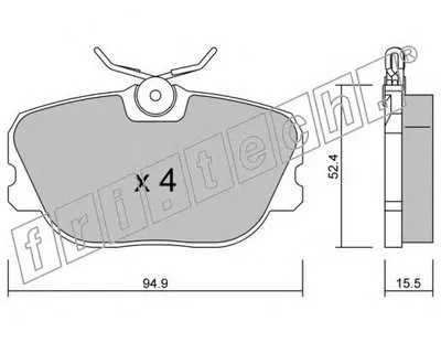 Комплект тормозных колодок, дисковый тормоз fri.tech. купить