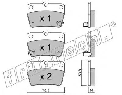 Комплект тормозных колодок, дисковый тормоз fri.tech. купить
