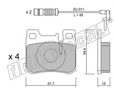 Комплект тормозных колодок, дисковый тормоз fri.tech. купить