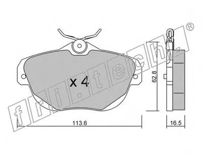 Комплект тормозных колодок, дисковый тормоз fri.tech. купить