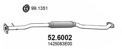 Средний глушитель выхлопных газов ASSO купить