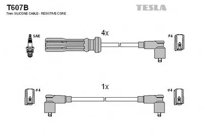Комплект проводов зажигания TESLA купить