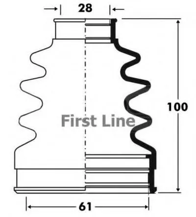 Пыльник, приводной вал FIRST LINE купить