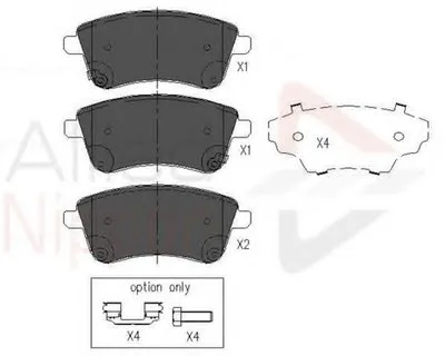 Комплект тормозных колодок, дисковый тормоз ANL Braking COMLINE купить