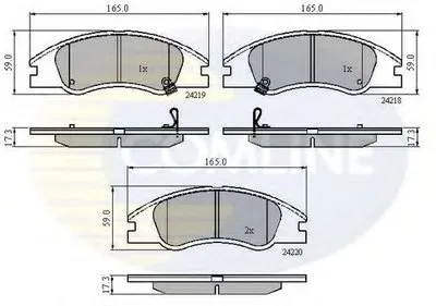 Комплект тормозных колодок, дисковый тормоз Comline COMLINE купить