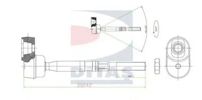 Осевой шарнир, рулевая тяга DITAS купить