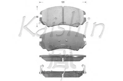 Комплект тормозных колодок, дисковый тормоз KAISHIN купить