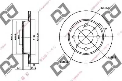 Тормозной диск DJ PARTS купить