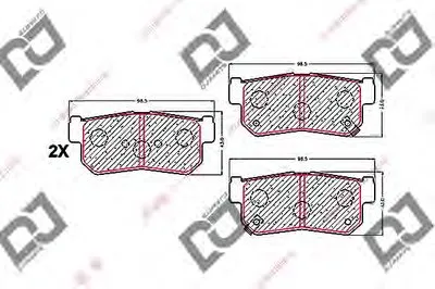 Комплект тормозных колодок, дисковый тормоз DJ PARTS купить