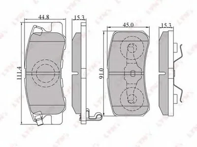 Комплект тормозных колодок, дисковый тормоз LYNXauto купить