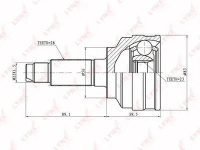 Шарнирный комплект, приводной вал LYNXauto купить