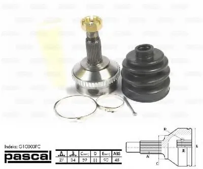 Шарнирный комплект, приводной вал PASCAL купить