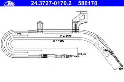 Трос, стояночная тормозная система ATE купить