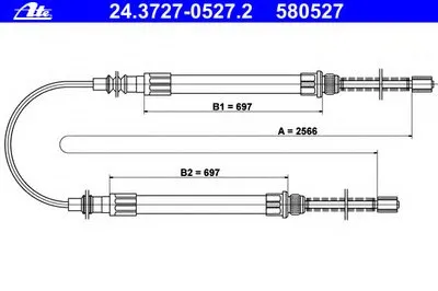 Трос, стояночная тормозная система ATE купить
