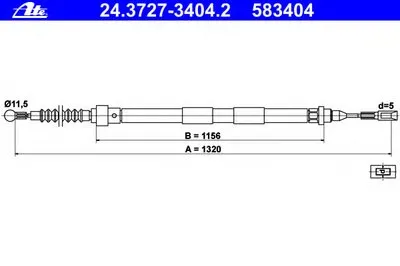 Трос, стояночная тормозная система ATE купить