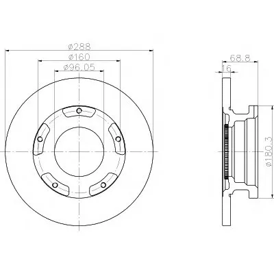 Тормозной диск HELLA PAGID купить