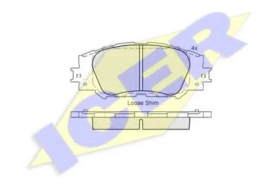 Комплект тормозных колодок, дисковый тормоз ICER купить