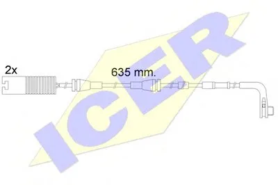 Сигнализатор, износ тормозных колодок ICER купить
