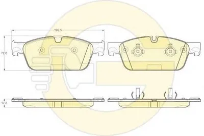 Комплект тормозных колодок, дисковый тормоз GIRLING купить