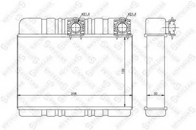 Теплообменник, отопление салона STELLOX купить