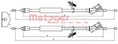 Трос, стояночная тормозная система COFLE METZGER купить