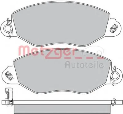 Комплект тормозных колодок, дисковый тормоз METZGER купить