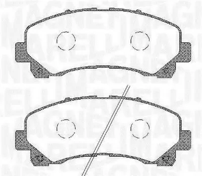 Комплект тормозных колодок, дисковый тормоз MAGNETI MARELLI купить