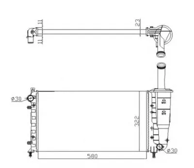 Радиатор, охлаждение двигателя Economy Class NRF купить