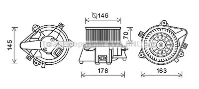 Электродвигатель, вентиляция салона AVA QUALITY COOLING купить