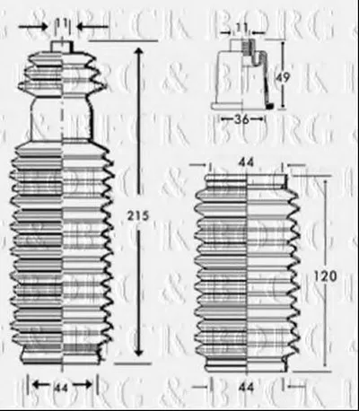 Пыльник, рулевое управление BORG & BECK купить