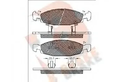 Комплект тормозных колодок, дисковый тормоз R BRAKE купить