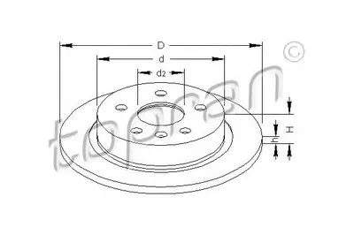 Тормозной диск COATED TOPRAN купить