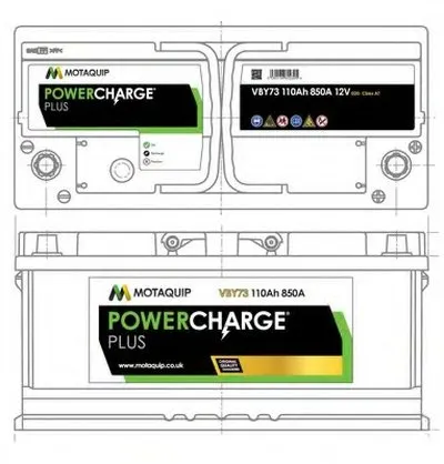 Стартерная аккумуляторная батарея Powercharge Plus MOTAQUIP купить