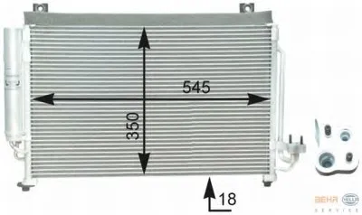Конденсатор, кондиционер BEHR HELLA SERVICE HELLA купить