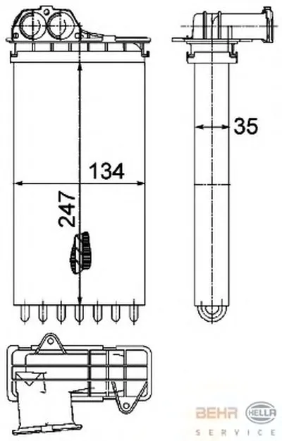 Теплообменник, отопление салона BEHR HELLA SERVICE купить