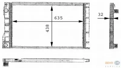 Радиатор, охлаждение двигателя BEHR HELLA SERVICE HELLA купить