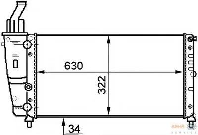Радиатор, охлаждение двигателя BEHR HELLA SERVICE HELLA купить