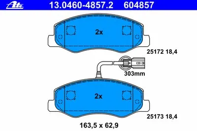 Комплект тормозных колодок, дисковый тормоз ATE купить